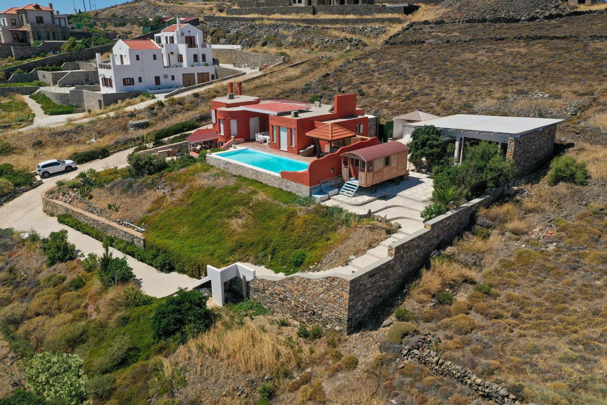 Villa Zen Dans Le Bleu Ermoupoli Buitenkant foto
